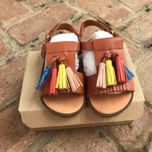 Zara leather tassel sandles